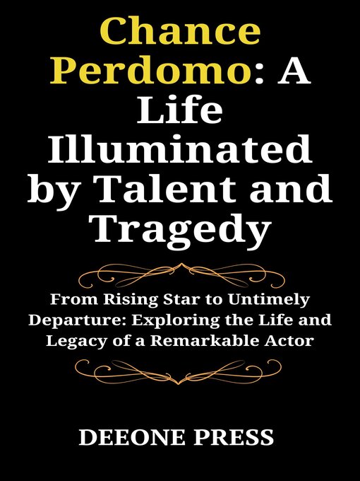 Title details for Chance Perdomo by DEEONE PRESS - Wait list